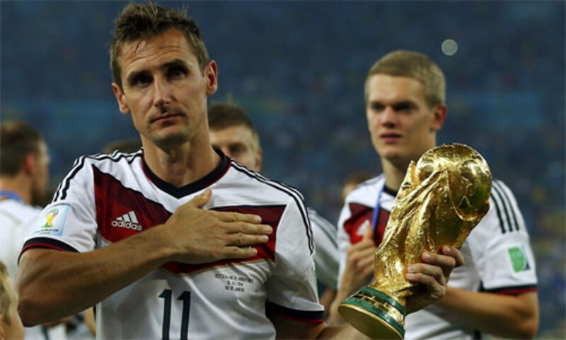 Ngôi sao ghi nhiều bàn nhất cho đội tuyển Đức đứng đầu là cầu thủ Miroslav Klose